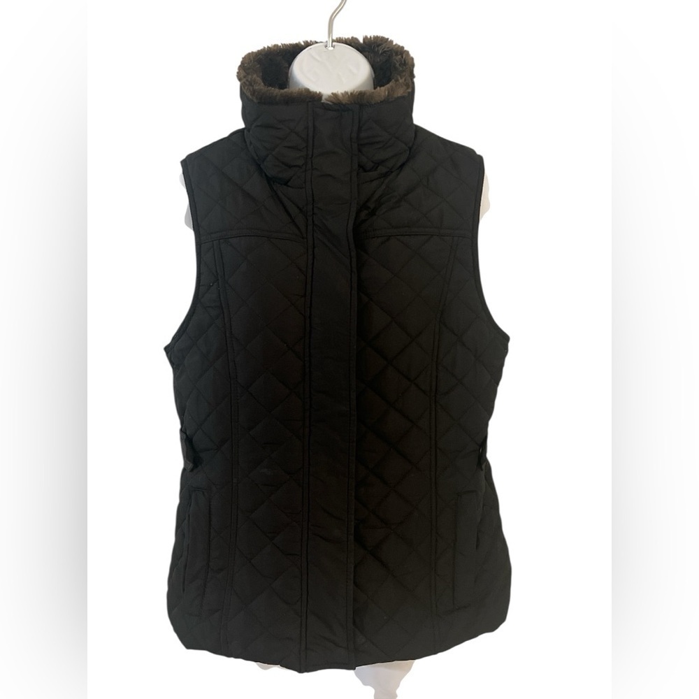 Weatherproof Women's Black Quilted Vest.Sz/S.